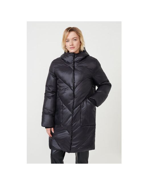Baon куртка демисезон/зима средней длины силуэт прямой капюшон карманы размер