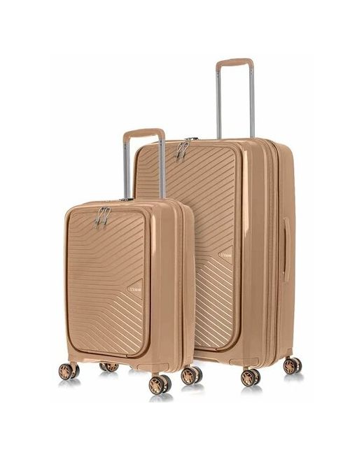 L'Case Комплект чемоданов Tokyo 2 шт. 125 л размер бежевый
