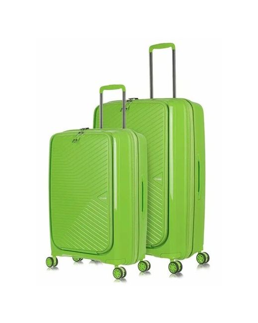 L'Case Комплект чемоданов Tokyo 2 шт. 125 л размер желтый зеленый