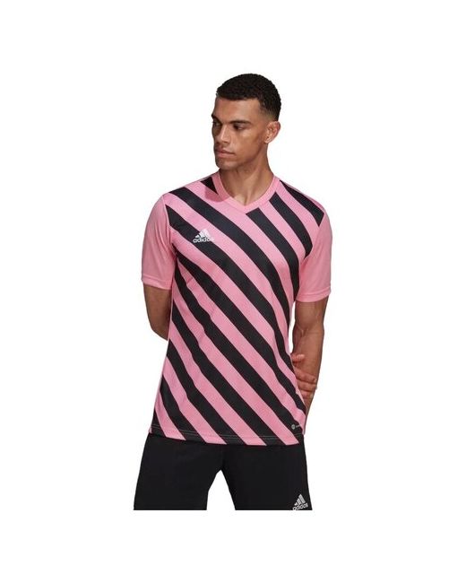 Adidas Футбольная футболка размер S розовый черный