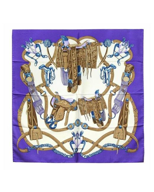 Clubseta Платок натуральный шелк 90х90 см фиолетовый