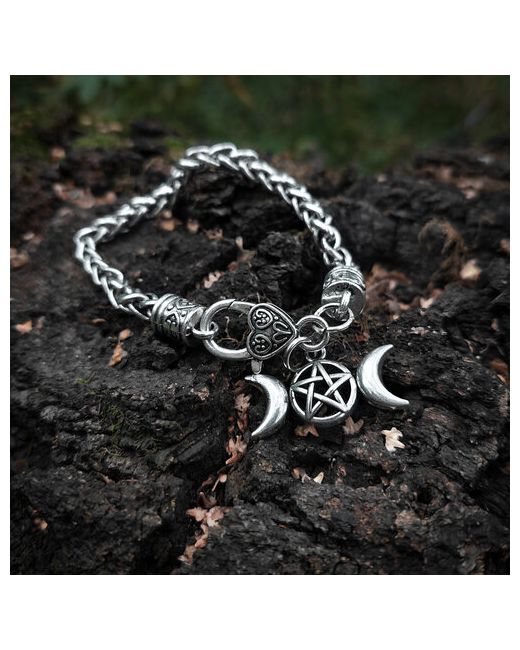 occultist.shop Викканская пентаграмма стальной браслет универсальный размер