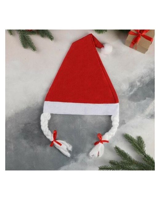 Flando Колпак новогодний Классика косы 37х27 см 3 штуки