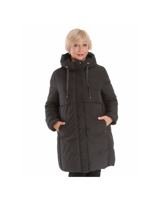 Belleb куртка зимняя средней длины силуэт свободный ветрозащитная размер 56