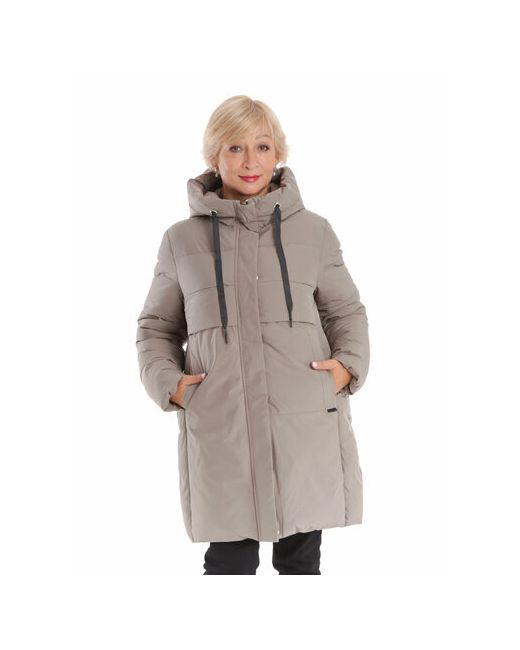 Belleb куртка зимняя средней длины силуэт свободный ветрозащитная размер 54