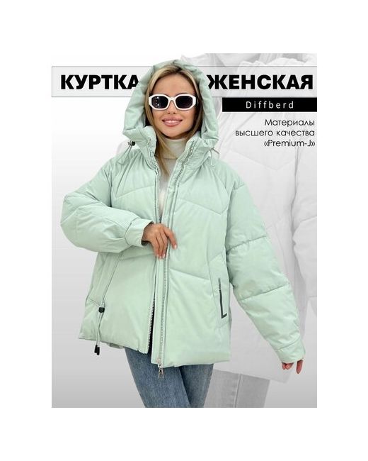 Diffberd куртка зимняя средней длины силуэт свободный карманы размер 50
