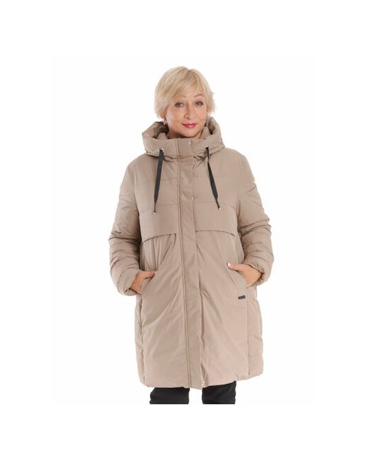 Belleb куртка зимняя средней длины силуэт свободный ветрозащитная размер 60