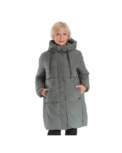 Belleb куртка зимняя средней длины силуэт свободный ветрозащитная размер 54