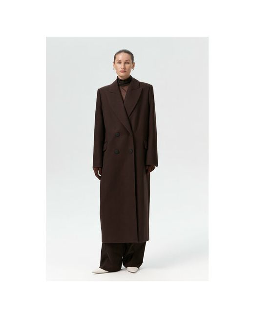 Fashion Rebels Пальто демисезонное шерсть силуэт прямой средней длины размер