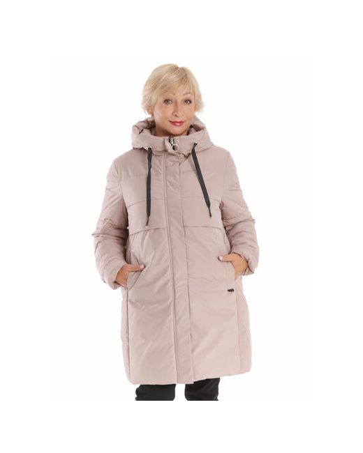 Belleb куртка зимняя средней длины силуэт свободный ветрозащитная размер 56