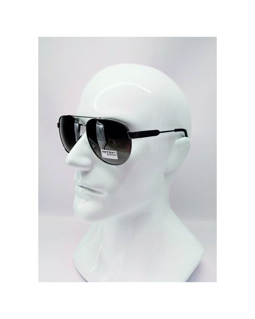 Matrix Солнцезащитные очки авиаторы оправа пластик градиентные поляризационные с защитой от УФ черный