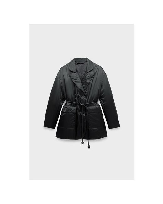 Ahirain куртка демисезон/зима средней длины силуэт прямой утепленная пояс/ремень размер 42