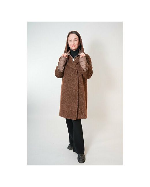 Cinzia Rocca Пальто демисезонное шерсть силуэт свободный средней длины размер 42