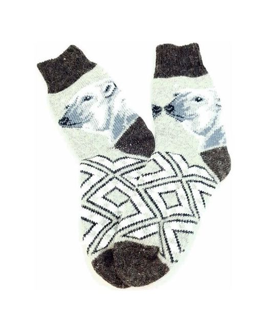 Рассказовские носки Носки унисекс 1 пара классические вязаные на Новый год 23 февраля размер белый