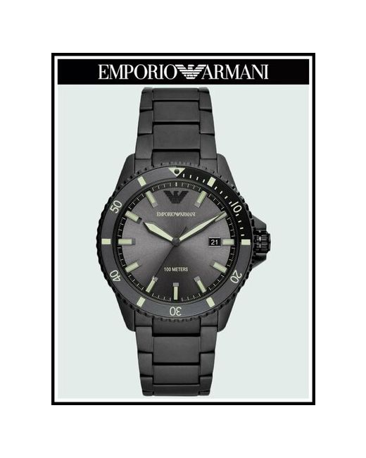 Emporio Armani Наручные часы наручные черные кварцевые оригинальные