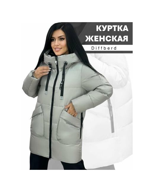 Diffberd куртка зимняя силуэт прямой капюшон размер 46