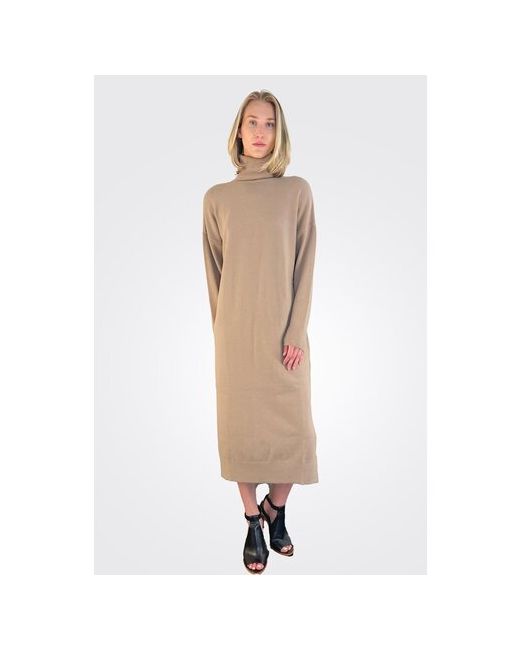Zhrill Платье-свитер повседневное свободный силуэт миди размер