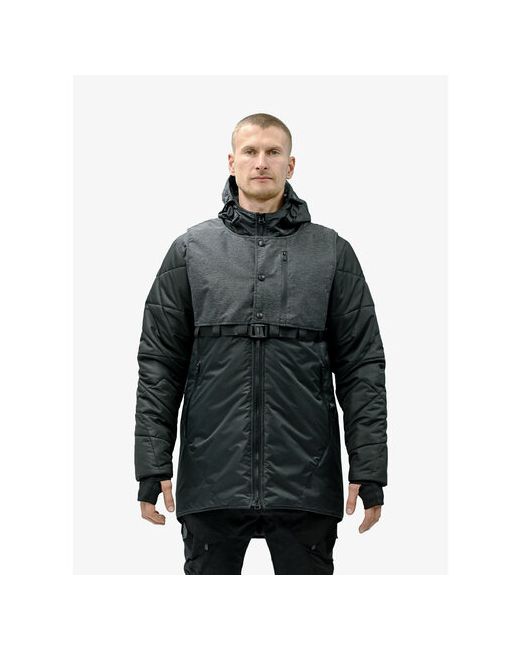 Igan куртка зимняя силуэт свободный карманы подкладка капюшон манжеты несъемный внутренний карман размер черный