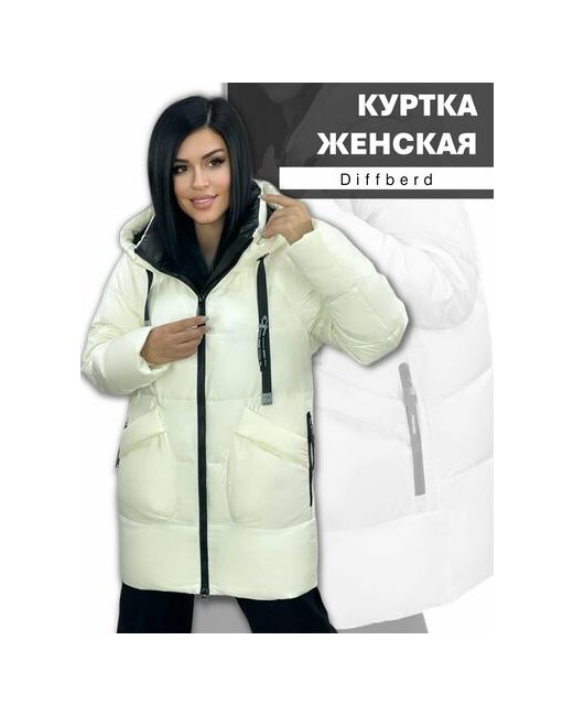 Diffberd куртка зимняя силуэт прямой капюшон размер 48
