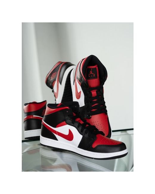 Nike Кроссовки Air Jordan демисезонные повседневные натуральная кожа высокие размер 8.5 US RU мультиколор