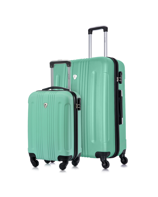 L'Case Комплект чемоданов 2 шт. водонепроницаемый 104 л размер зеленый