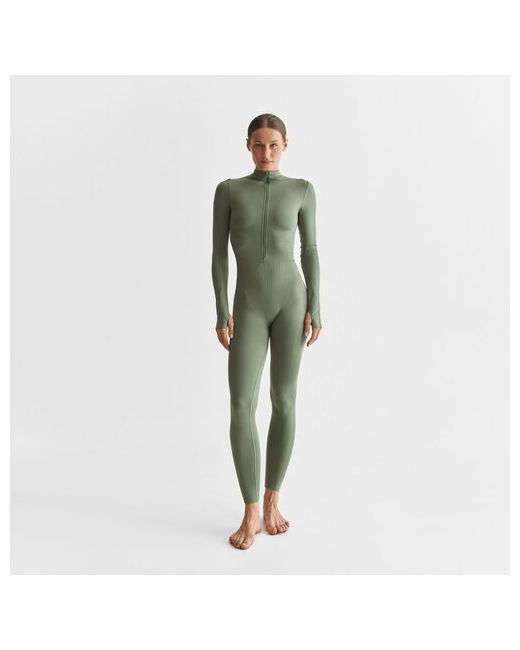 Паче Комбинезон спортивный стиль прилегающий силуэт размер зеленый