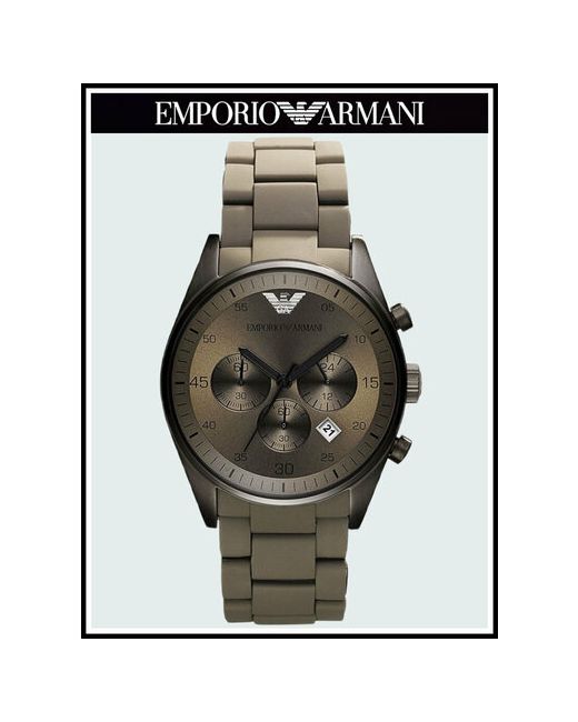Emporio Armani Наручные часы Часы Женские Серые Sportivo с хронографом