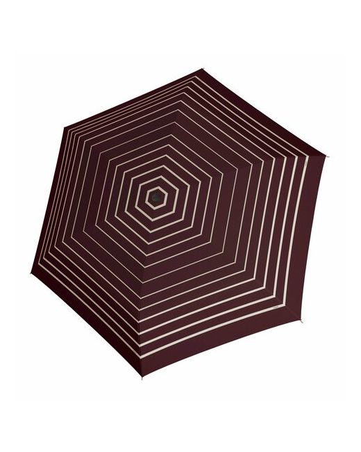Doppler Мини-зонт механика 4 сложения купол 90 см. 6 спиц чехол в комплекте для бордовый белый
