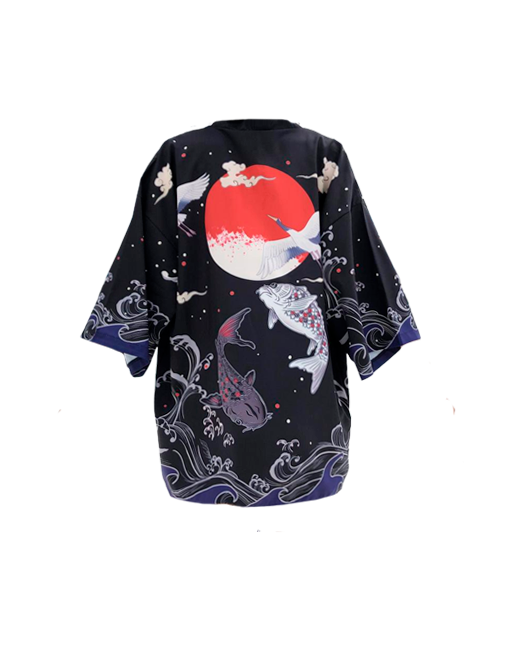 Vlasov Карнавальные костюмы кардиган шелковый оверсайз кимоно накидка хаори аниме японский стиль Размер 175-190
