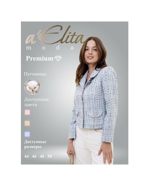a'Elita moda Пиджак силуэт полуприлегающий подкладка размер 164-96-104 синий