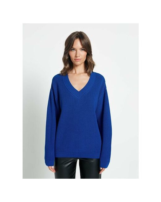 Eleganzza Пуловер шерсть длинный рукав оверсайз удлиненный размер