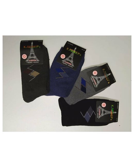 ИвНоски носки 6 пар высокие утепленные махровые размер 48 черный синий