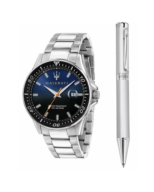 Maserati Наручные часы Кварцевые SFIDA R8873612040 с гарантией черный серебряный
