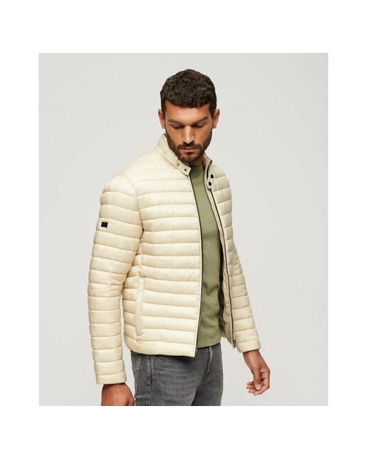Superdry куртка силуэт свободный манжеты подкладка ультралегкая утепленная стеганая без капюшона внутренний карман водонепроницаемая размер 54