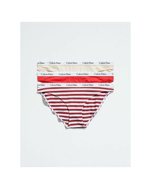 Calvin Klein Комплект трусов бикини размер красный 3 шт.