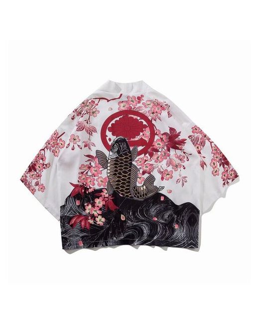 Vlasov Карнавальные костюмы кардиган шелковый оверсайз кимоно накидка хаори аниме японский стиль Размер 175-190