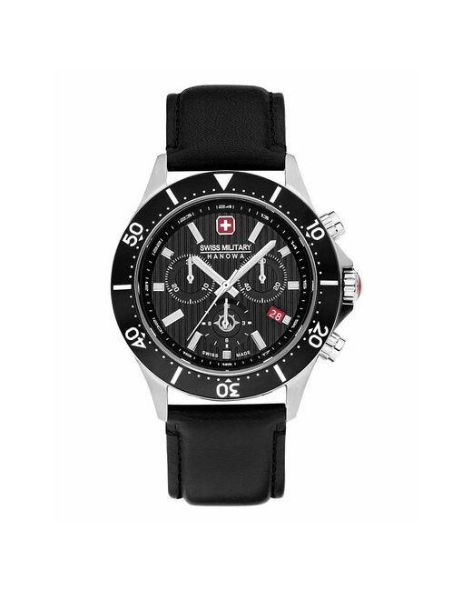 Swiss Military Hanowa Наручные часы Швейцарские наручные Flagship X Chrono SMWGC2100705 с гарантией черный серебряный