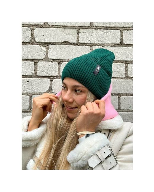 Muscles Design Lab Шапка бини модная и практичная шапка размер универсальный зеленый