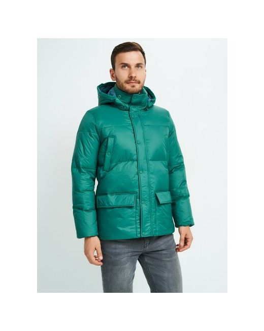 Vosq куртка зимняя силуэт прямой утепленная быстросохнущая съемный капюшон водонепроницаемая размер S зеленый