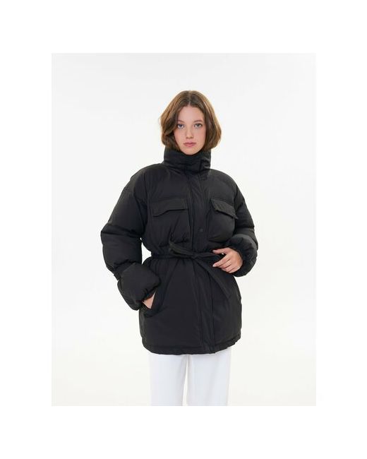Vosq куртка демисезон/зима силуэт свободный влагоотводящая быстросохнущая пояс/ремень ультралегкая утепленная без капюшона размер XS/S