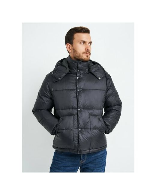 Vosq куртка зимняя силуэт прямой водонепроницаемая карманы капюшон быстросохнущая съемный утепленная стеганая размер XXL