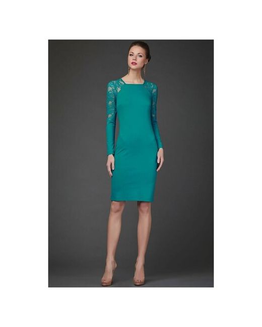 Арт-Деко Платье миди размер 42 зеленый