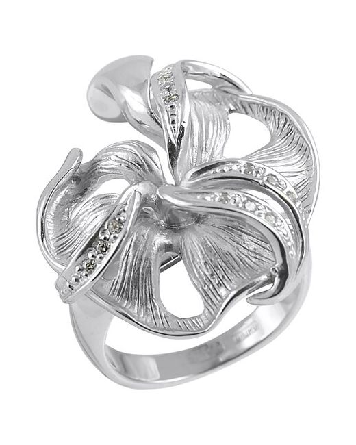 Альдзена Кольцо Весна К-15003-16 серебро 925 проба родирование фианит размер 16 серебряный
