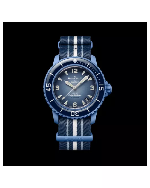 Swatch Наручные часы Blancpain x Atlantic Ocean SO35A100 оригинал синий