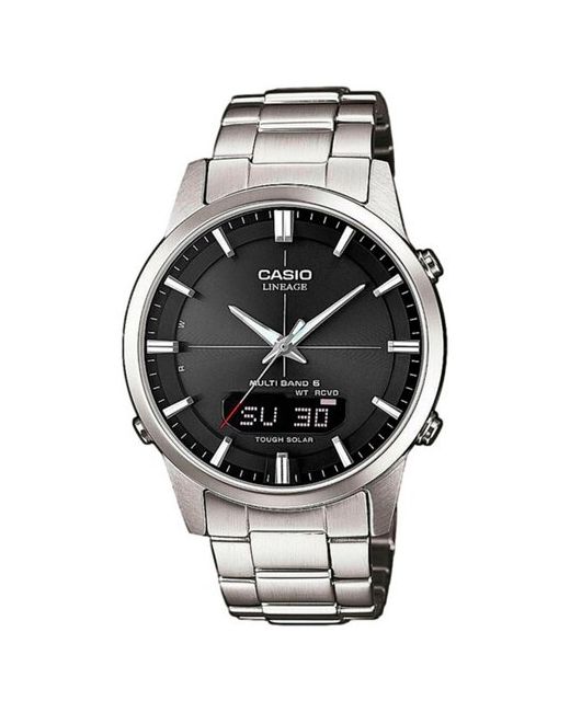 Casio Наручные часы Японские наручные Radio Controled LCW-M170D-1A черный серебряный