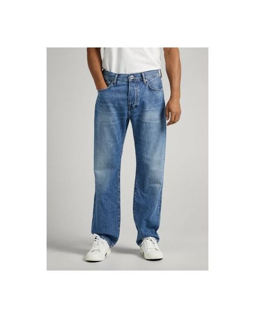 Pepe Jeans London Джинсы широкие свободный силуэт средняя посадка размер 34/32