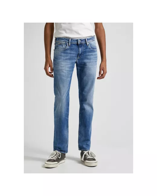 Pepe Jeans London Джинсы зауженные полуприлегающий силуэт низкая посадка стрейч размер 36/34