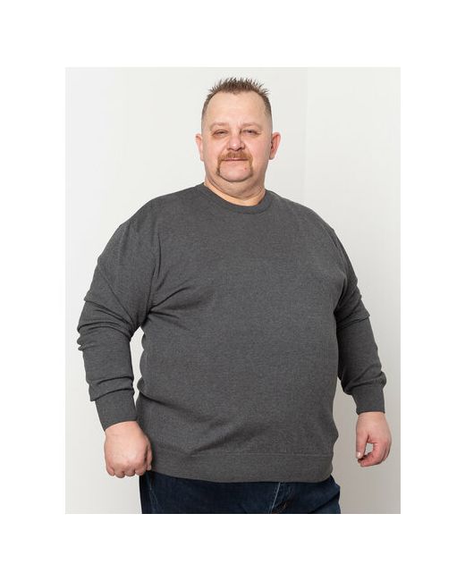 Turhan Пуловер длинный рукав силуэт прямой трикотажный размер 5XL