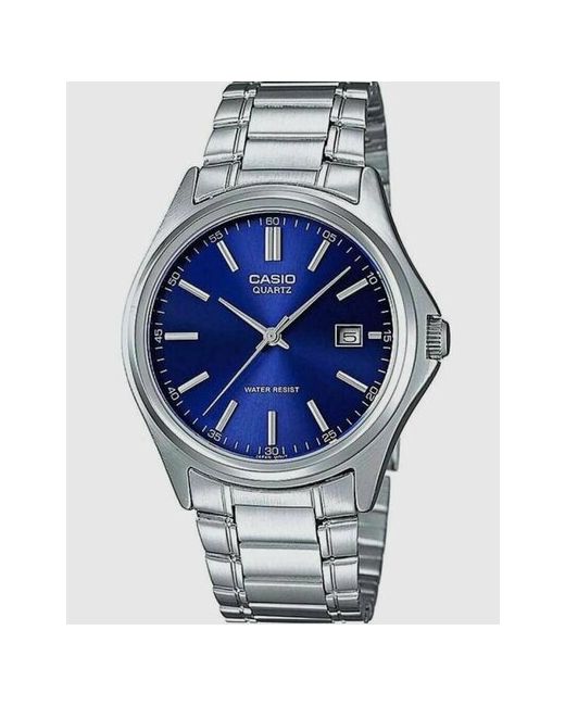 Casio Наручные часы касио серебро синий циферблат серебряный