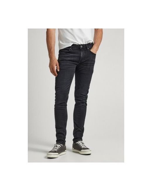 Pepe Jeans London Джинсы зауженные прилегающий силуэт низкая посадка стрейч размер 30/34
